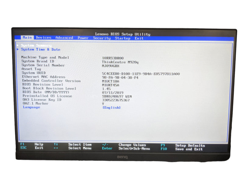 Lenovo ThinkCentre M920q USFF | Core i5-8500T | 8GB DDR4 | No HDD | w/ Caddy Q