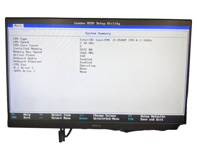 Lenovo ThinkCentre M920q USFF | Core i5-8500T | 8GB DDR4 | No HDD | w/ Caddy Q