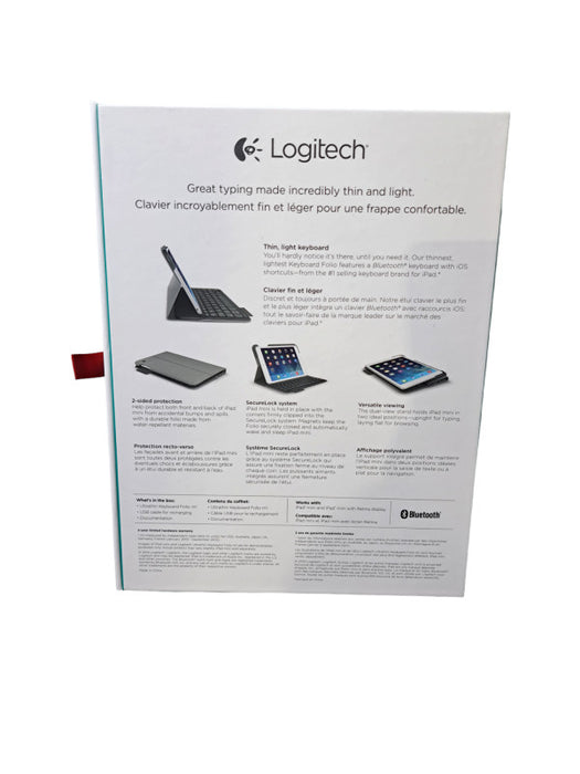 New Logitech Ultrathin Keyboard Folio for iPad Mini 1/2/3 Grey | 920-006030 Q