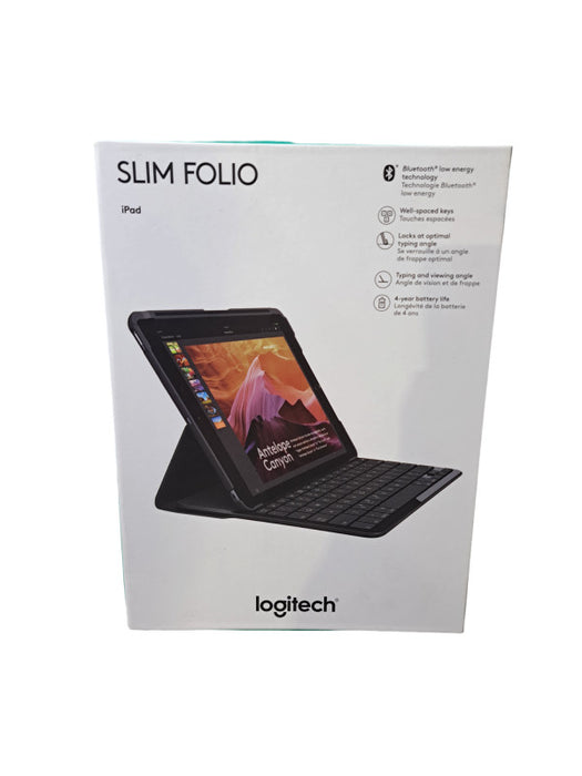 New Logitech SLIM FOLIO Keyboard Case 2017/2018 Apple iPad 9.7\\" | 920-008617