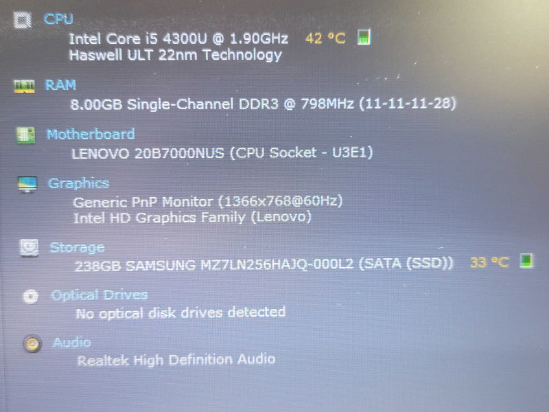 Lenovo ThinkPad T440| i5-4300U| 8GB DDR3| 256GB SATA SSD  Î² BudLap