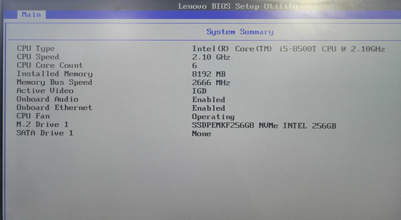 Lenovo ThinkCentre M920q - Core i5-8500T | 8GB RAM | 256GB NVMe !