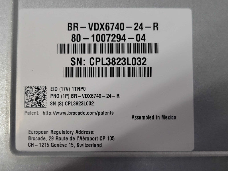 Brocade BR-VDX6740-24-R 48x 1/10GbE SFP+ + 4x 40Gb QSFP+ Switch READ _