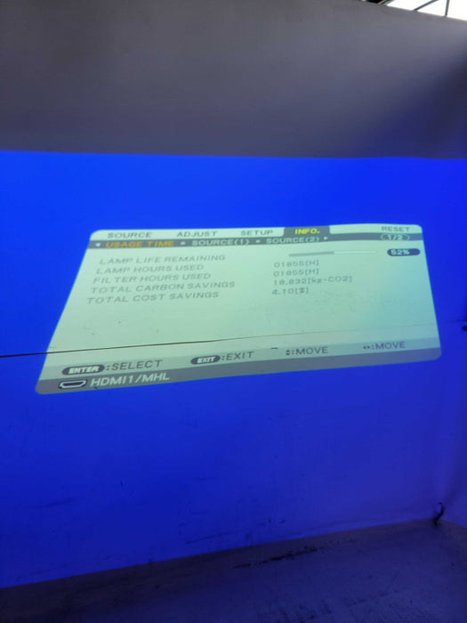 NEC NP-UM351W LCD Projector Ultra Short Throw 3500 ANSI HD 1080p HDMI Lamp 1855 Hours !