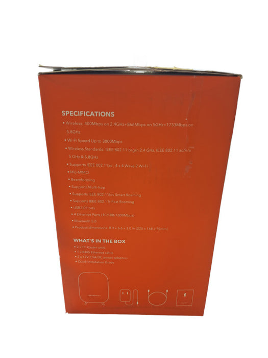 New| TaoTronics Mesh Wi-Fi Routers Tri-Band AC3000 Whole Home System TT-ND001