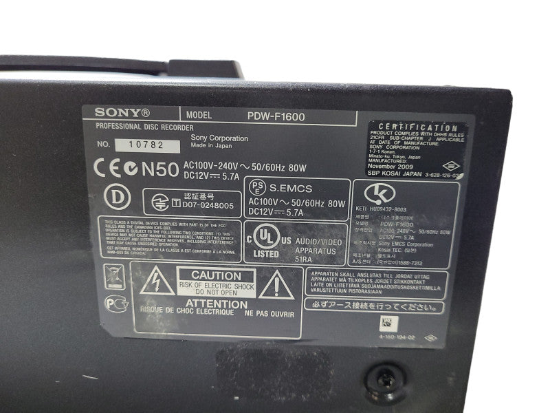 Sony PDW-F1600 XDCAM HD Recorder $