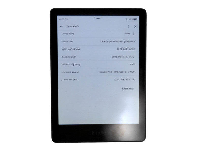 Amazon Kindle Paperwhite 11th GEN 16GB, Wi-Fi, 6.8\\", Black