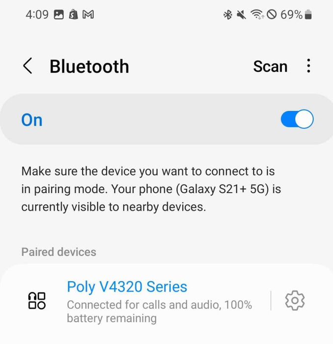 Poly Plantronics Voyager 4320 Wireless Headset  _