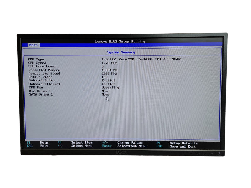 Lenovo ThinkCentre M720q  Intel Core i5 - 8400T CPU @ 1.70GHz 16GB DDR4 Ram QÎ¸