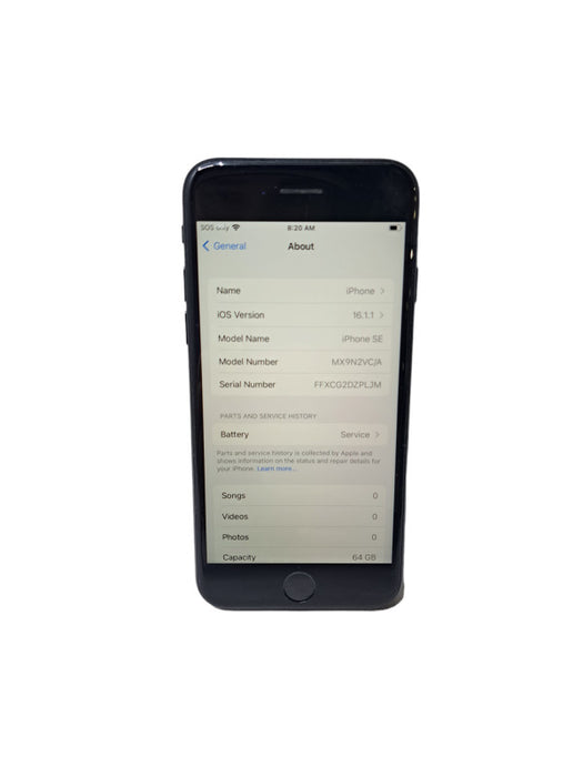 Apple iPhone SE 2nd Gen 64GB (A2275) - READ