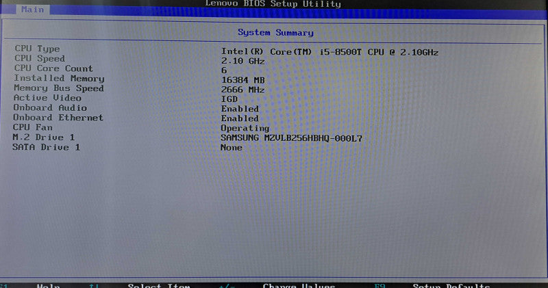Lenovo ThinkCentre M920q| i5-8500T @ 2.10GHz 6C,16GB DDR4, 256GB NVMe +90W AC