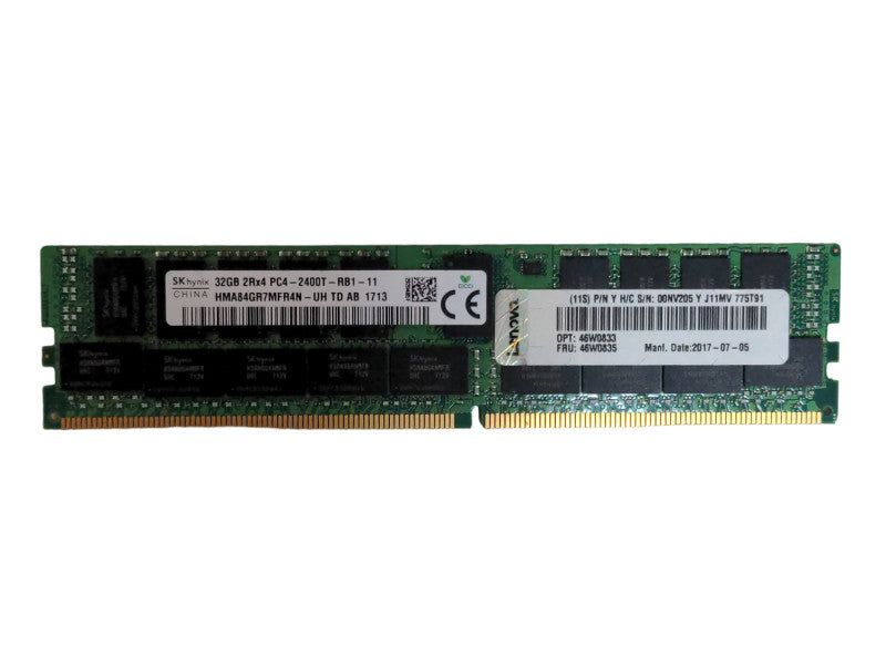 SK Hynix 32GB 2Rx4 PC4-2400T-RB1-11, DDR4 Server Memory Q