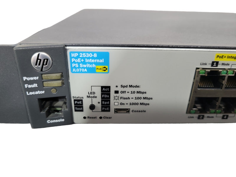 HP JL070A HP 2530-8 8-port Fast Ethernet PoE+ Ethernet SFP+  Switch !