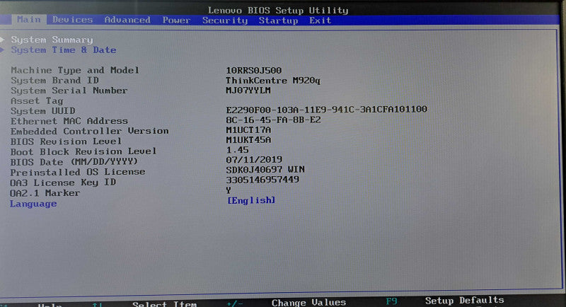 Lenovo ThinkCentre M920q USFF | i5-8500T @ 2.10GHz 6C, 8GB DDR4, No HDD/OS