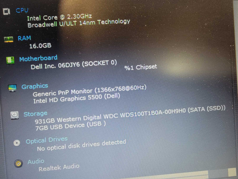 Dell Latitude E5550 | i5-5300U @2.3GHz | 16GB RAM | 1TB SSD - READ  BudLap