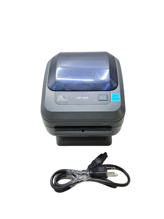 Zebra ZP 505 Thermal Label Printer | Tested + PWR Adapter & Cable