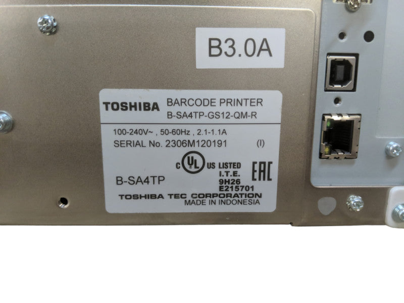 Toshiba - TEC Barcode Printer - 200dpi - B-SA4TP-GS12-QM-R | *READ*