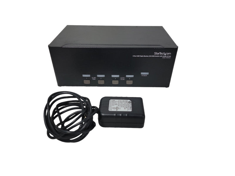 Startech SV431TDV1UA 4 Port Triple DVI KVM switch W/ Power Adapter