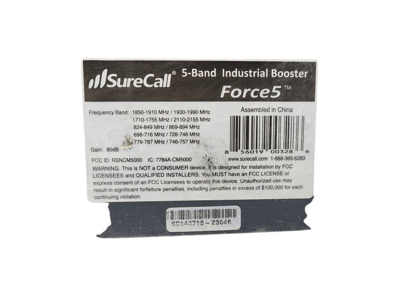 SureCall Force5 Industrial 5 Band Cellular Signal Booster READ Q$