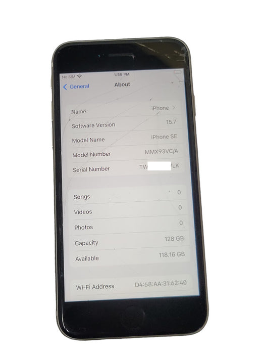 Apple iPhone SE 128GB Unlocked phone, READ _