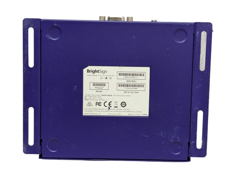 BrightSign HD2 Digital Signage player HD222 HDMI Q-