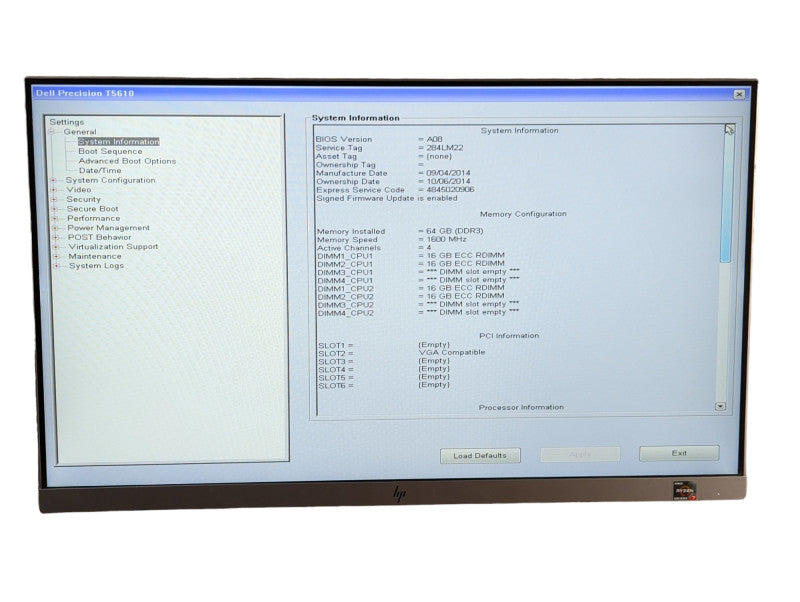 DELL Precision T5610 2x Intel Xeon E5-2660 v2 (20 Cores Total) 64GB RAM  -