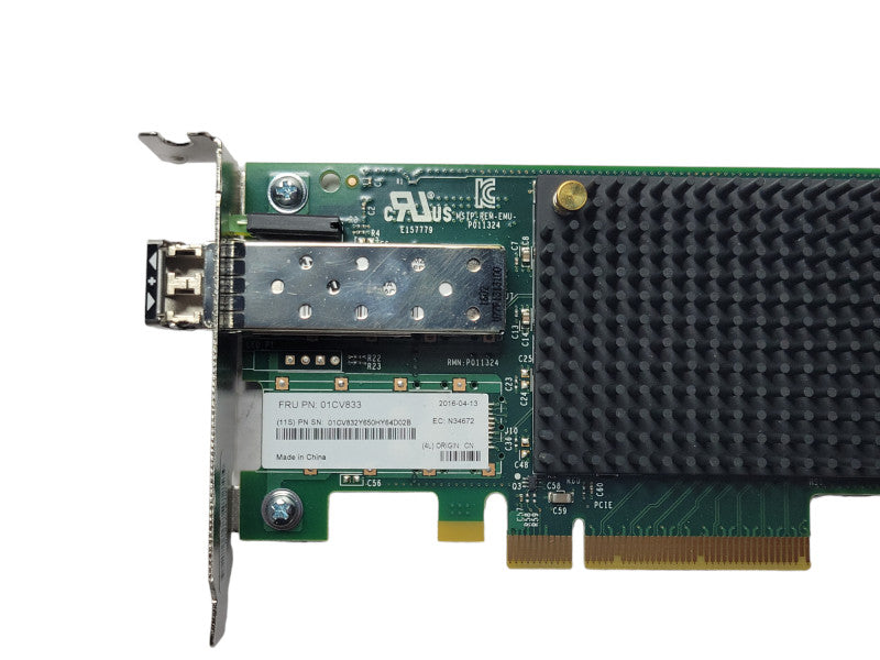 Lenovo Emulex 01CV833 Single Port 16Gb FC HBA w/ AVAGO AFBR-57F5MZ-ELX _