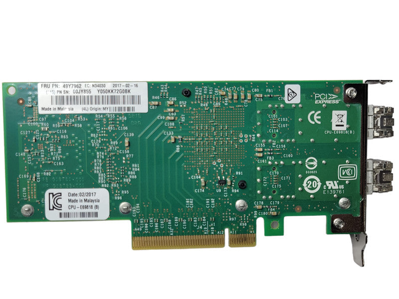 IBM Intel X520-DA2 49Y7962 10G DualPort Network Adapter w/SFP\\'s low Bracket  _