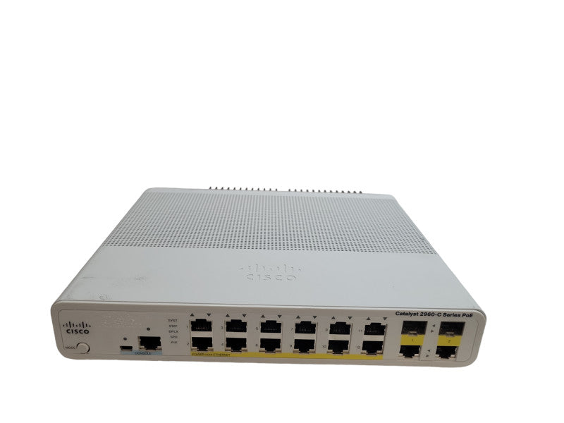 Cisco WS-C2960C-12PC-L | Silent 12-Port PoE Switch Q%
