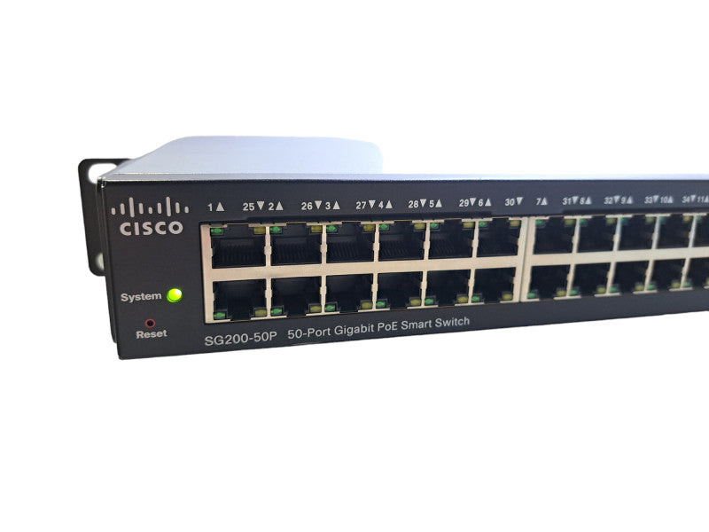 Cisco SG200-50P | 50-Port Gigabit PoE Smart Network Switch | 2x SFP