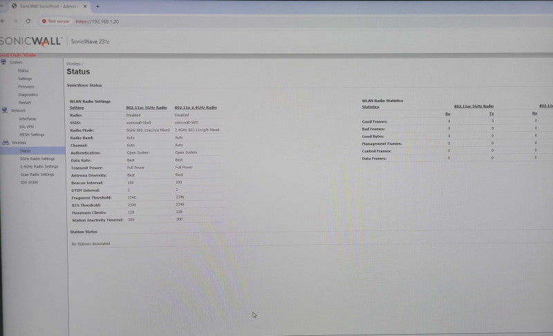 SonicWall SonicWave 231c APL44-0CF wireless access point Q_