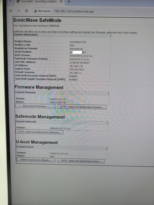 SonicWall SonicWave 231c APL44-0CF wireless access point Q_