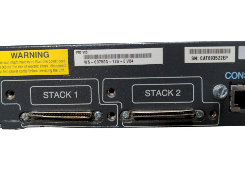 Cisco WS-C3750G-12S-E 12-Port SFP Gigabit Network Switch