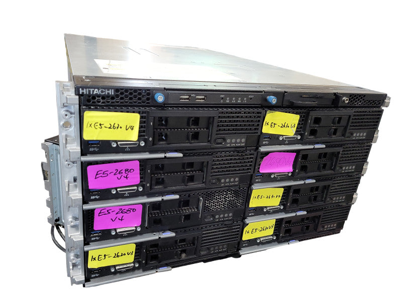 Hitachi CB500 Server Chassis 8x GG-RV3XGC0B4X1-Y 4x PSU READ Q$