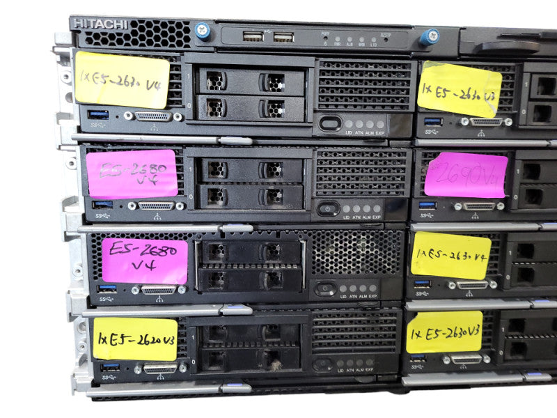 Hitachi CB500 Server Chassis 8x GG-RV3XGC0B4X1-Y 4x PSU READ Q$