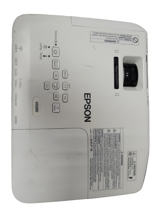 Epson VS330 H555A Portable LCD Projector 932 Hours Lamp, No Remote _