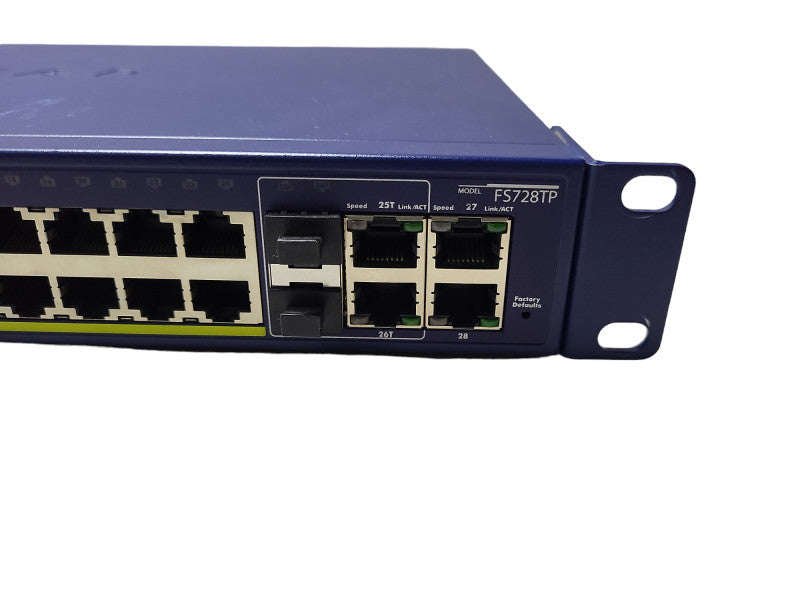 Netgear ProSafe 24+4 Smart Switch with PoE FS728TP with Rack Mount Ears Q$