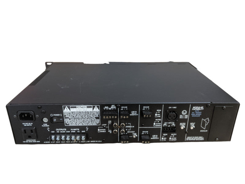 Peavey UMA 752 Integrated Modular Mixer/Amplifier 75W 4 Channels