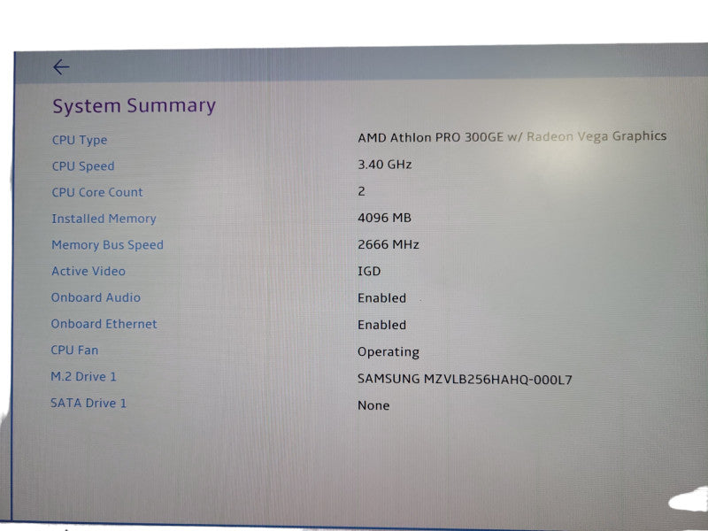 Lenovo M75q-1 USFF, AMD ATHLON PRO 300GE 2C, 4GB DDR4, 256GB NVMe !