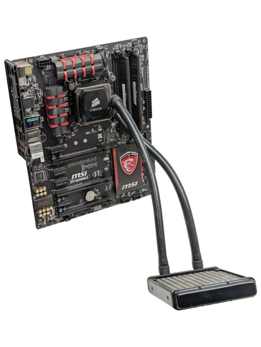 MSI Z97 GAMING 5 Intel Core i5-4590 @ 3.30Ghz 16GB RAM 120mm AIO Liquid Cool -