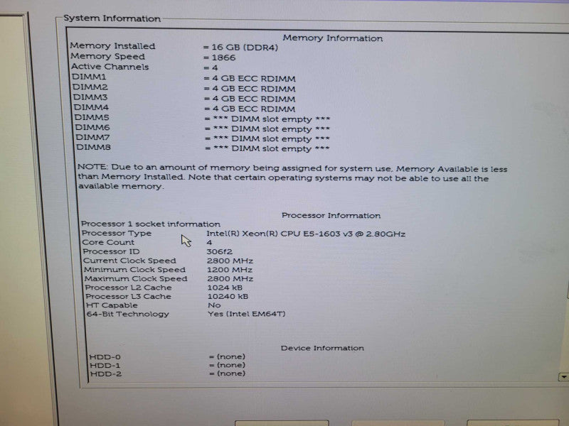Dell Precision T5810 - Xeon E5-1603 v3 | 16GB RAM | NO HDD | 425W PSU %