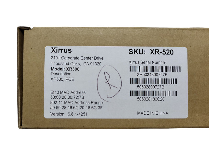 Xirrus XR500 Wireless access point Brand New Q$