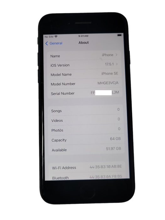 Apple iPhone SE 64GB Unlocked phone, SEE Detail _