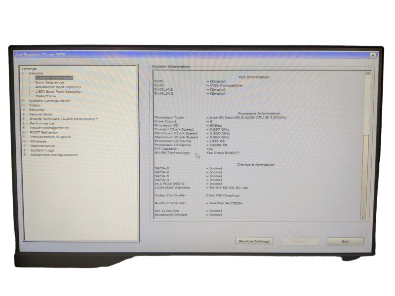 Dell Precision Tower 3430 | Xeon E-2136 | 32GB DDR4 | No HDD | Quadro P620