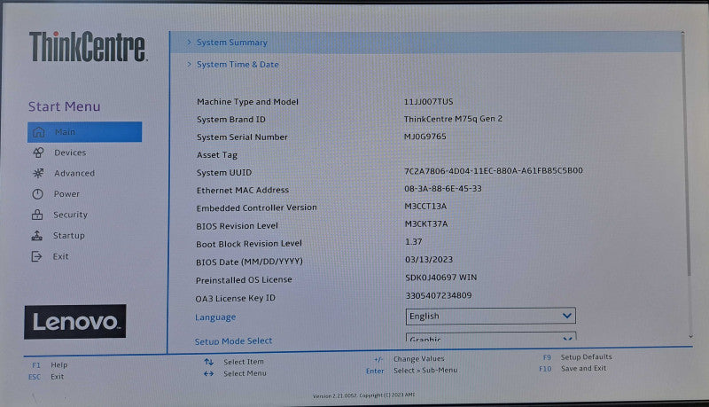 Lenovo M75q Gen2 USFF |Ryzen 5 PRO 4650GE @ 3.30GHz 6C, 16GB DDR4, 512GB NVMe