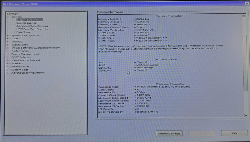 Dell Precision 3430 | Xeon E-2136 @ 3.3GHz 6C, 32GB DDR4, 256GB NVMe, P620