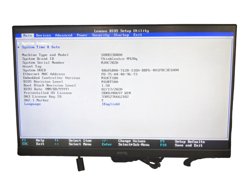 Lenovo ThinkCentre M920q USFF | Core i5-8500T | 8GB DDR4 | No HDD | w/ Caddy