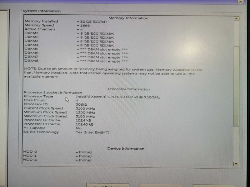 Dell Precision T5810 - Xeon E5-1607 v3 | 32GB RAM | NO HDD/GPU !