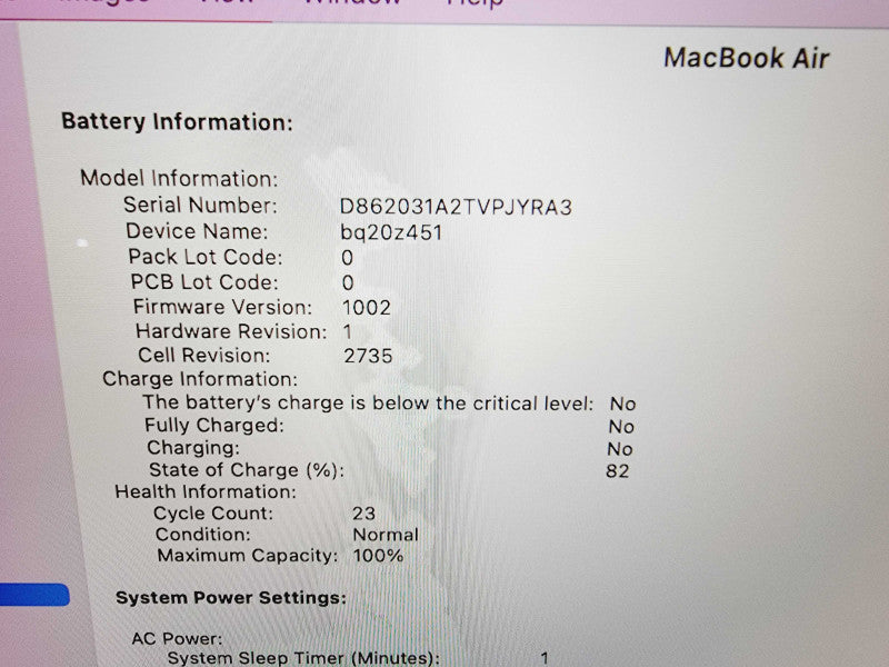 Apple Macbook Air 2020 13\\" 8-Core M1 @ 3.2GHz 8GB Ram 256GB SSD (