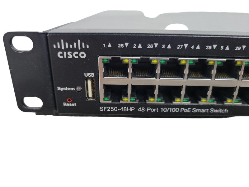 Cisco SF250-48HP-K9 48-Port 10/100 PoE Smart Switch !